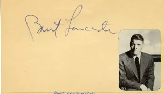 Burt Lancaster autograph
