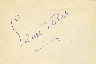 Sidney Toler autograph