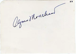 Agnes Moorehead autograph