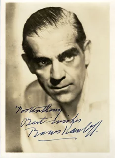 Boris Karloff autograph