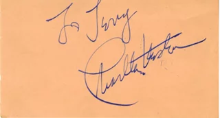 Charlton Heston autograph