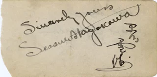 Sessue Hayakawa autograph