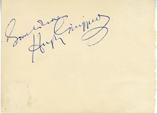 Hugh Griffith autograph