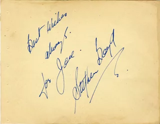Stephen Boyd autograph