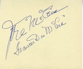 Joel McCrea autograph