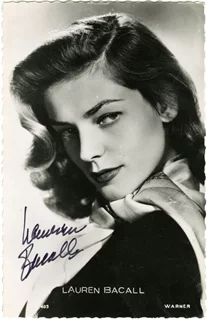 Lauren Bacall autograph
