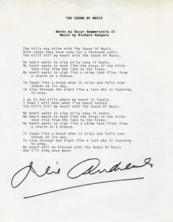 Julie Andrews autograph