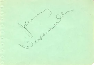 Johnny Weissmuller autograph