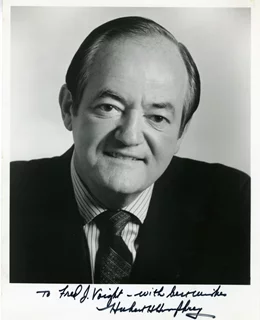 Hubert Humphrey autograph