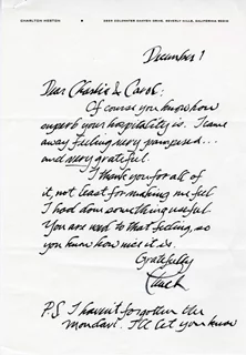 Charlton Heston autograph