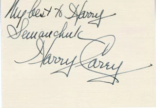 Harry Carey autograph