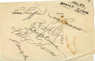 World War 2 USO Tour autograph