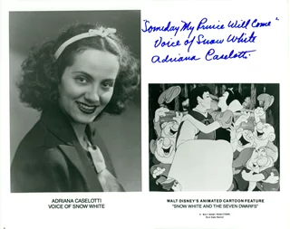 Adriana Caselotti autograph