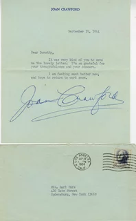 Joan Crawford autograph