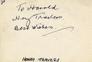 Henry Travers autograph