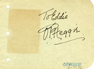 O.P. Heggie autograph