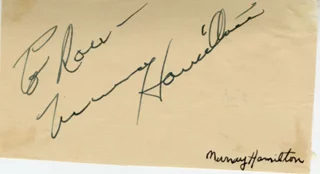 Murray Hamilton autograph