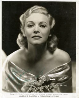 Madeleine Carroll autograph