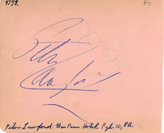 Peter Lawford autograph