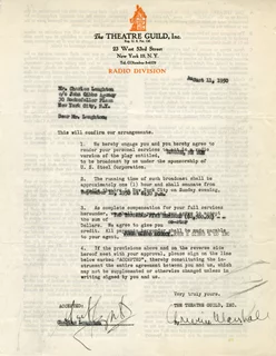 Charles Laughton autograph