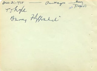 Barry Fitzgerald autograph