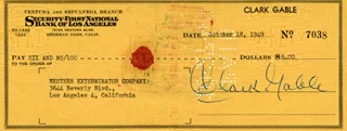 Clark Gable autograph