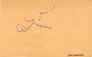 Ava Gardner autograph