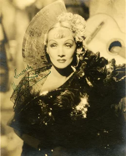 Marlene Dietrich autograph