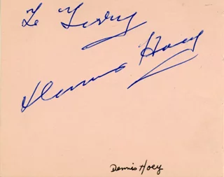 Dennis Hoey autograph