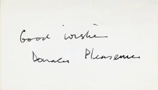 Donald Pleasence autograph