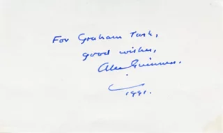 Alec Guinness autograph