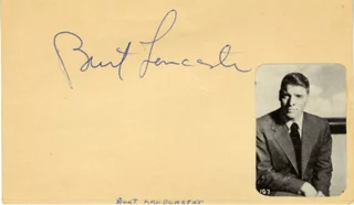 Burt Lancaster autograph