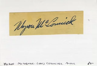 Myron Mccormick autograph