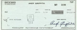 Andy Griffith autograph