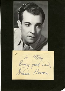 Ramon Novarro autograph