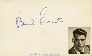 Burt Lancaster autograph