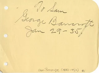 George Bancroft autograph