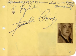 Donald Crisp autograph