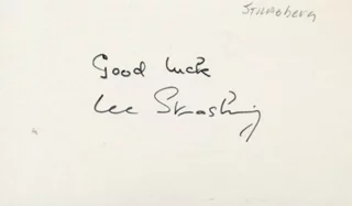 Lee Strasberg autograph