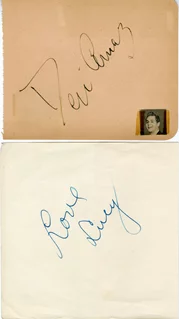Lucille Ball & Desi Arnaz autograph