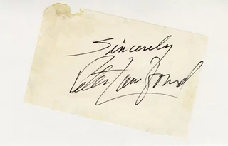 Peter Lawford autograph