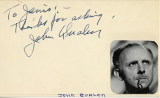 John Qualen autograph