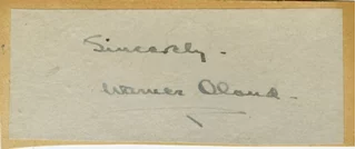 Warner Oland autograph