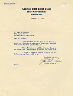 Richard Nixon autograph