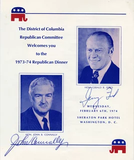 Republican Dinner Program autograph