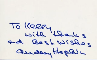 Audrey Hepburn autograph