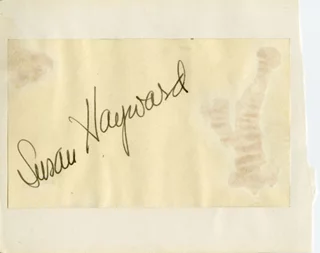 Susan Hayward autograph