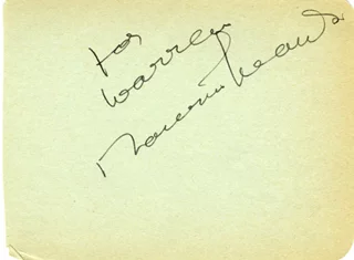 Maurice Evans autograph