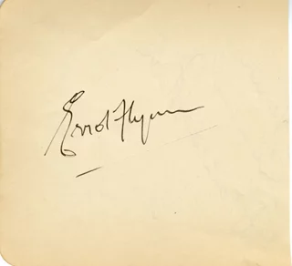 Errol Flynn autograph
