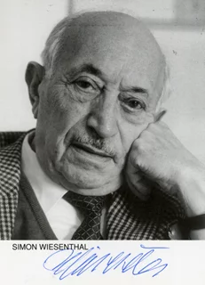Simon Wiesenthal autograph